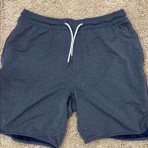Vuori Blue Athletic Shorts with Adjustable Fit